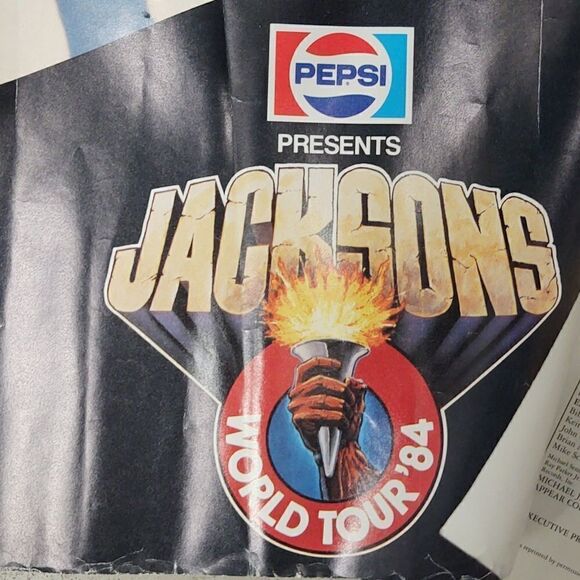 Vtg. 1984 Michael Jackson 5 bundle, poster, stickers - Picture 8 of 8